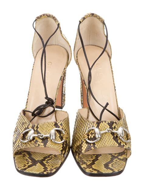 gucci gold heels snake|gucci snake shoes women's.